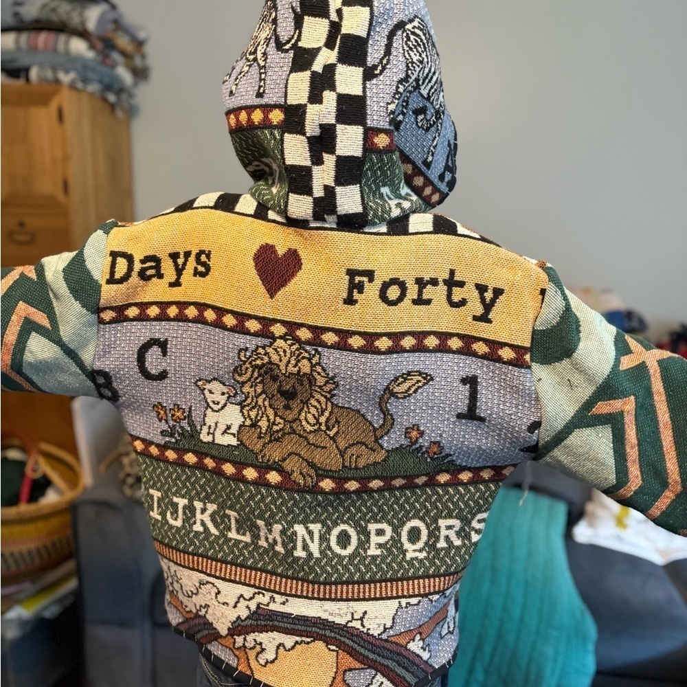 Repurposed Hoodie from tapestry blanket